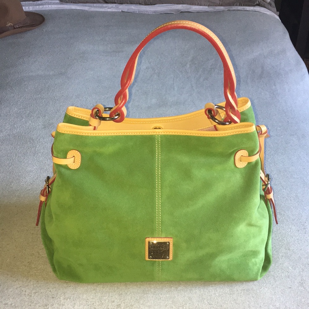 Dooney & Bourke Lime Green and Orange Shoulder Bag